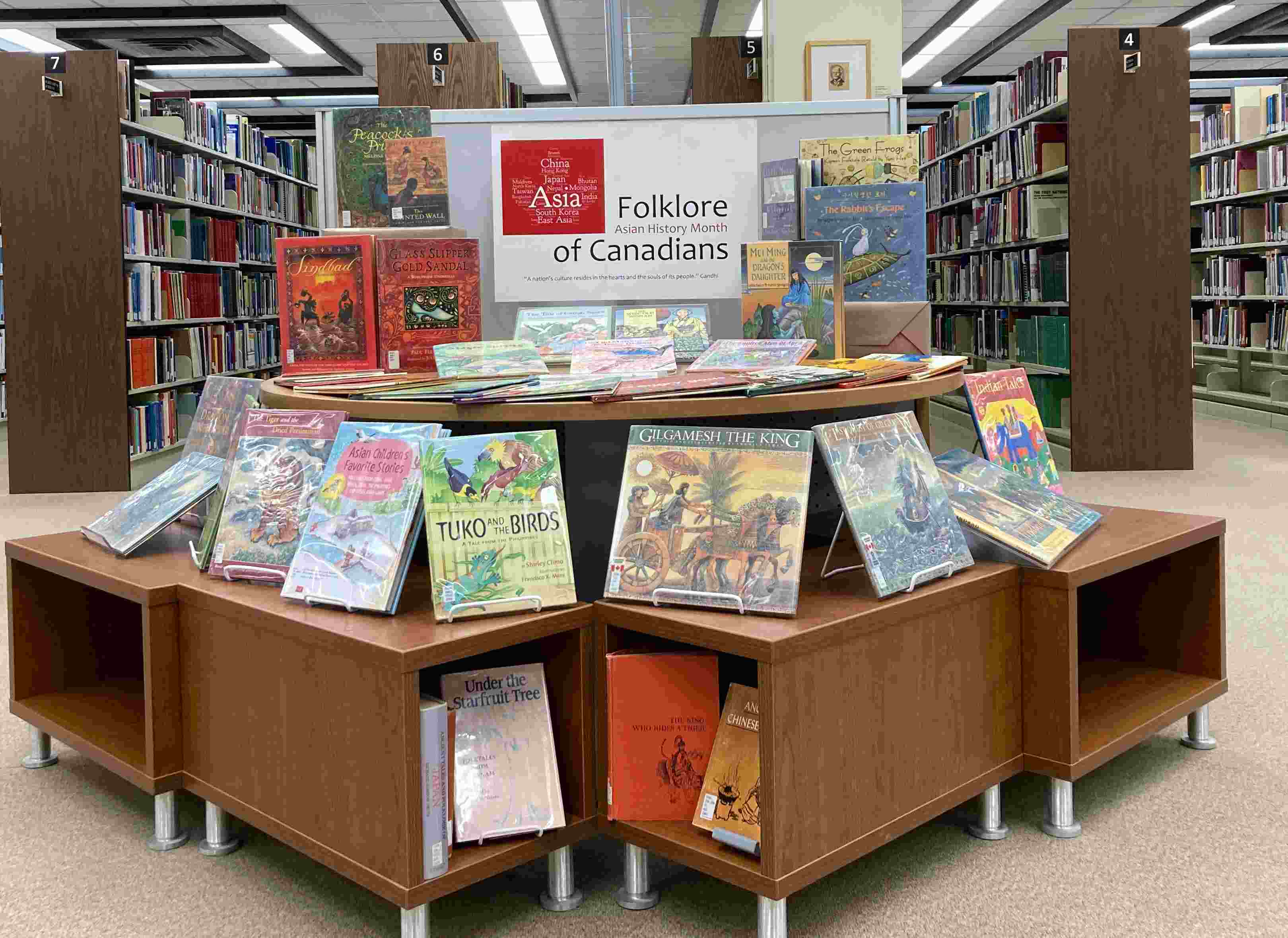 Asian Heritage Month folklore resources in the Education Library.