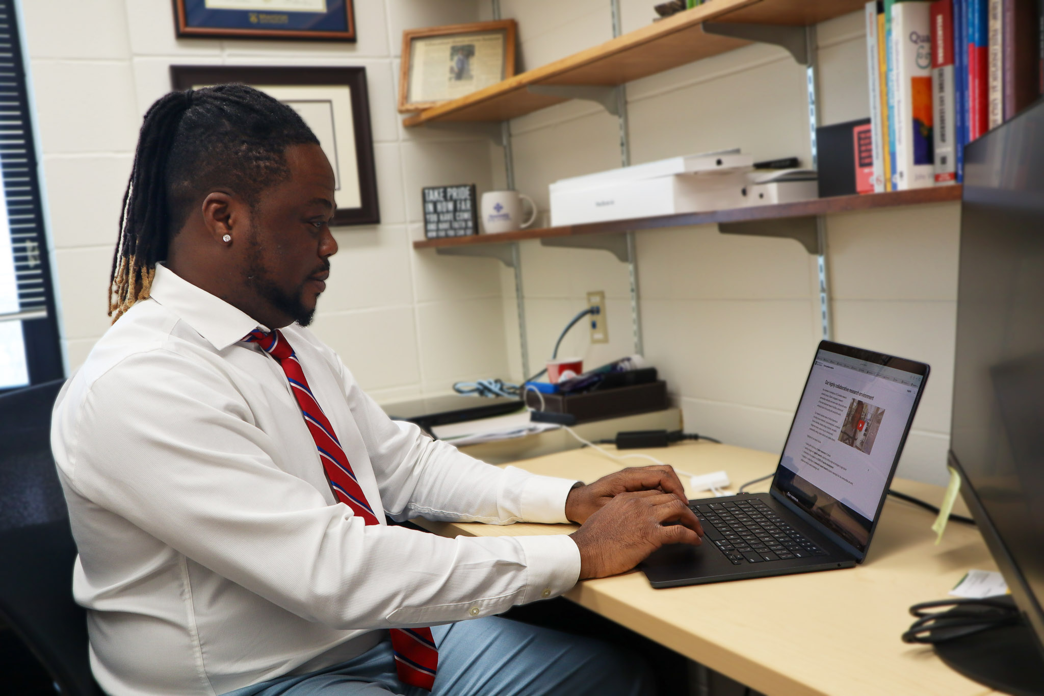 Dr. Ayodeji Osiname (PhD) was appointed to the College of Education’s Department of Educational Administration as an assistant professor in September, 2024. (Photo: Connor Jay)